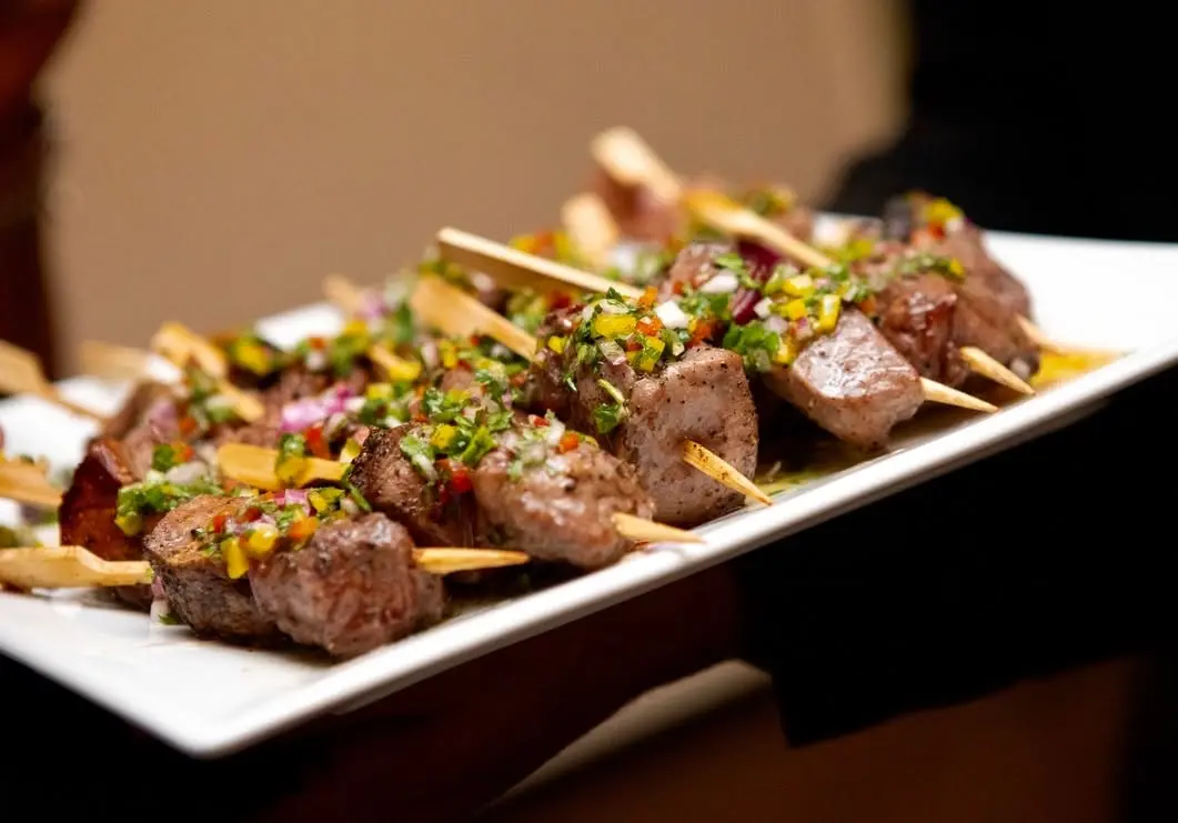 Grilled steak brochette with chimichurri always a favorite!